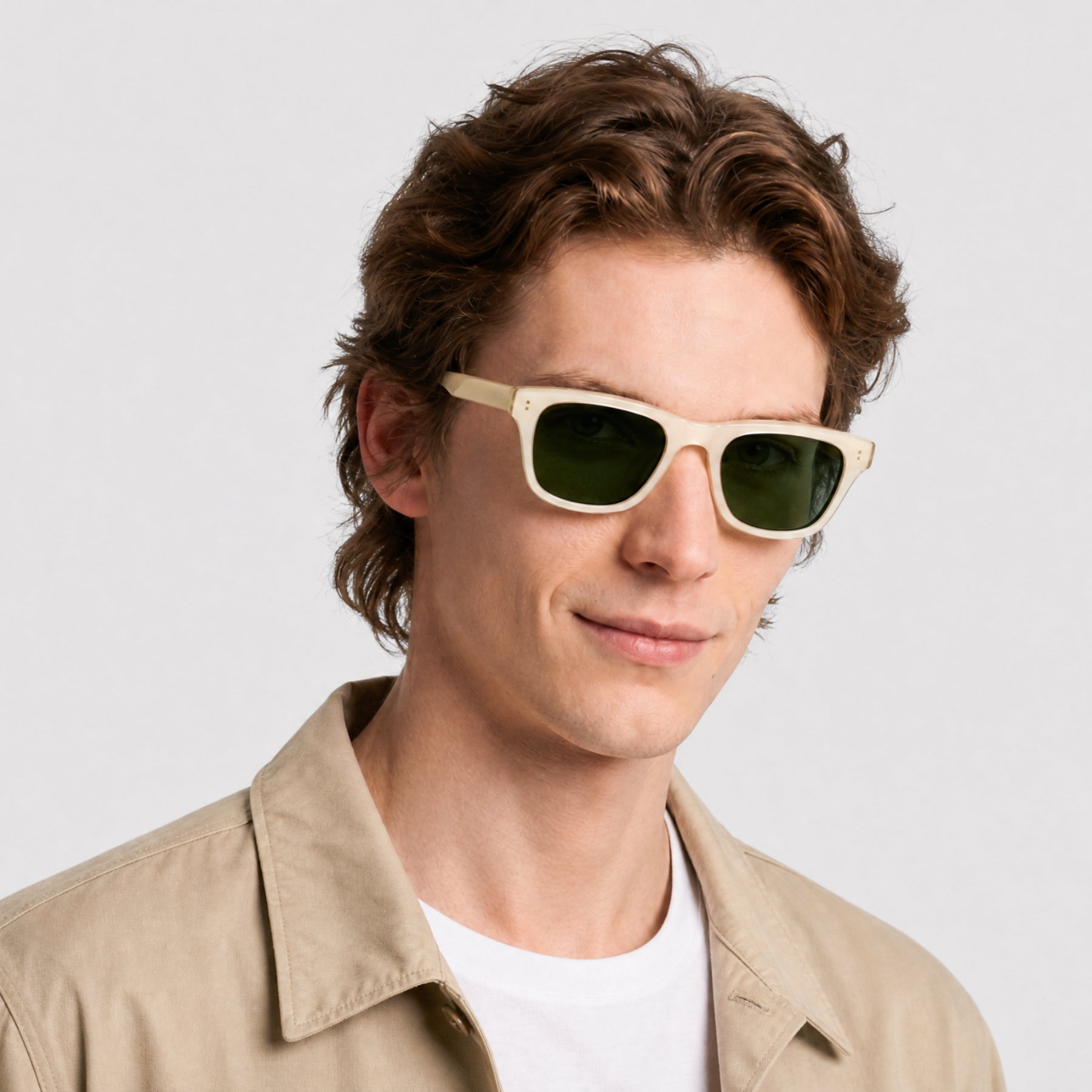 Lunettes de soleil Thunderball - Shiny Beige & Green Polarized