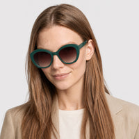 Lunettes de soleil Galilea - Shiny Dark Green & Gradient Brown