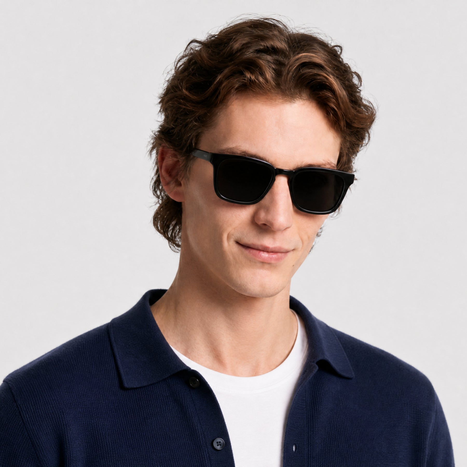 Lunettes de soleil Hamilton - Shiny Black & Smoke Polarized