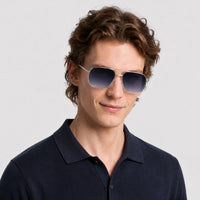 Lunettes de soleil Royale - Shiny Palladium & Gradient Blue