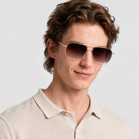 Lunettes de soleil Royale - Shiny Rose Gold & Gradient Brown