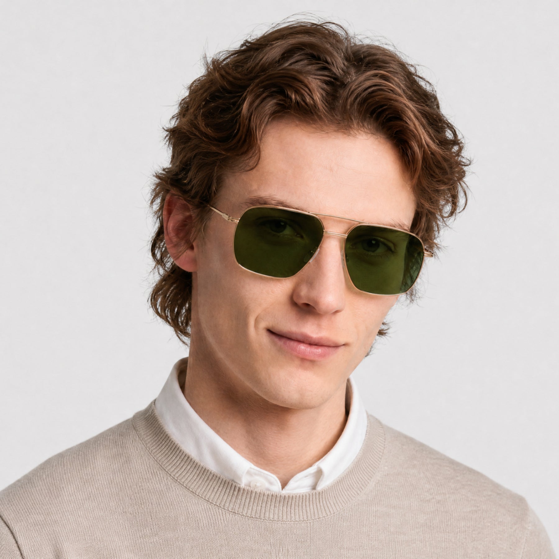 Lunettes de soleil Royale - Shiny Rose Gold & Green