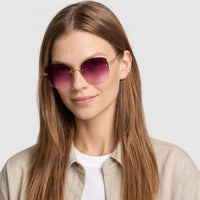 Lunettes de soleil Gloria - Shiny Rose Gold & Gradient Bordeaux