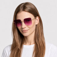 Lunettes de soleil Roxanne - Shiny Rose Gold & Gradient Bordeaux