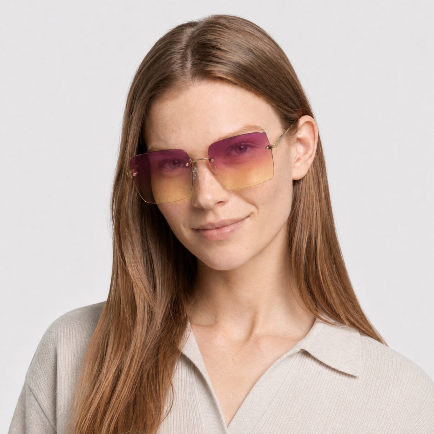 Lunettes de soleil Roxanne - Shiny Endura Gold & Gradient Bordeaux