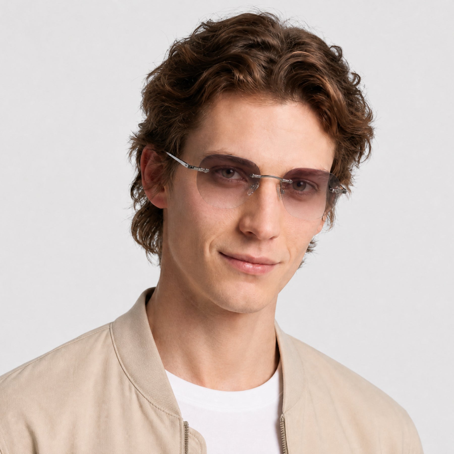 Lunettes de soleil Tyrone - Shiny Light Ruthenium & Smoke