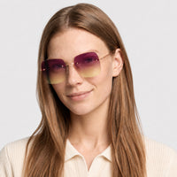 Lunettes de soleil Sharona - Shiny Rose Gold & Bordeaux