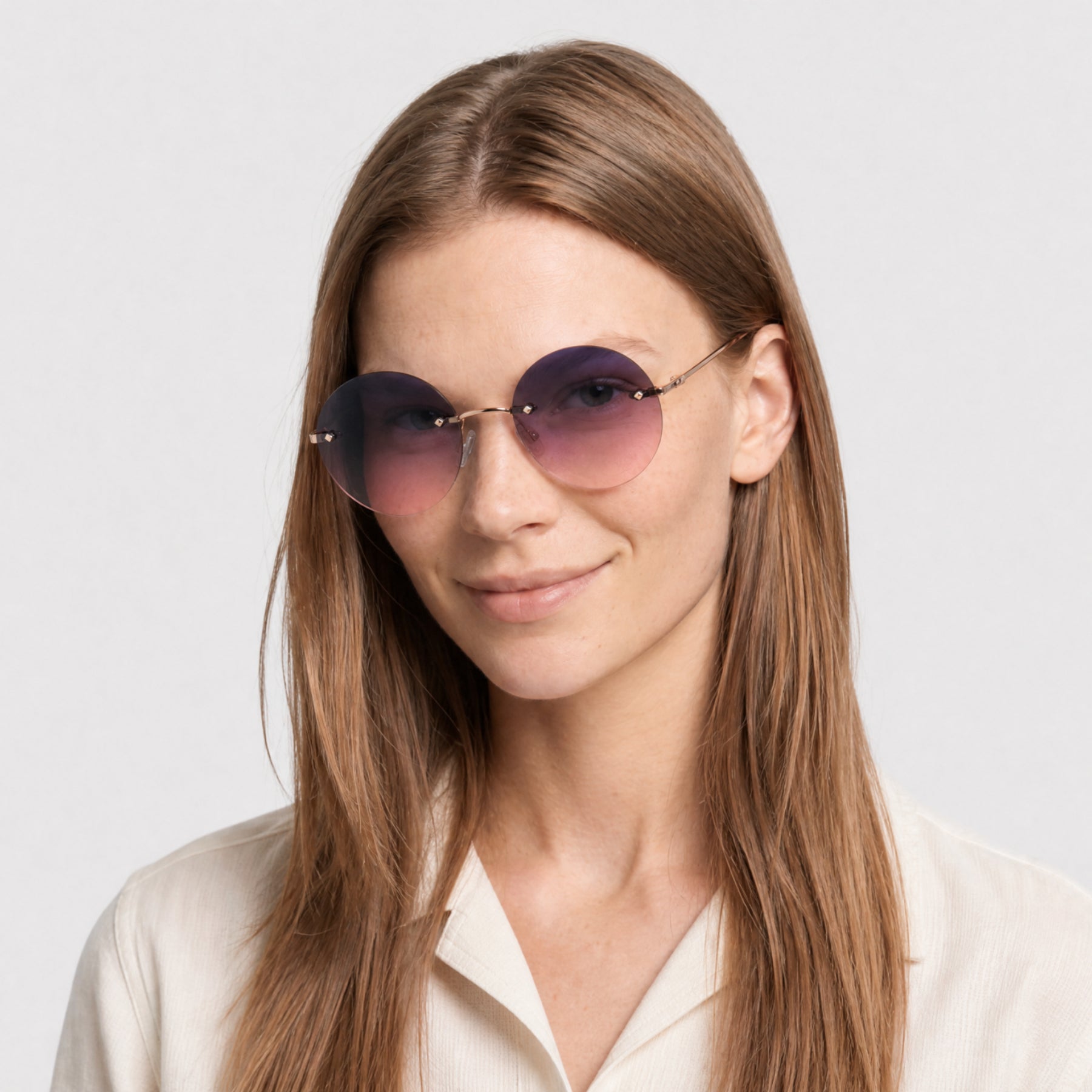 Lunettes de soleil Rigby - Shiny Rose Gold & Gradient Brown