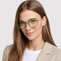 Lunettes de soleil Rhonda - Black Horn & Green