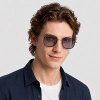 Lunettes de soleil Louie - Shiny Blue & Blue