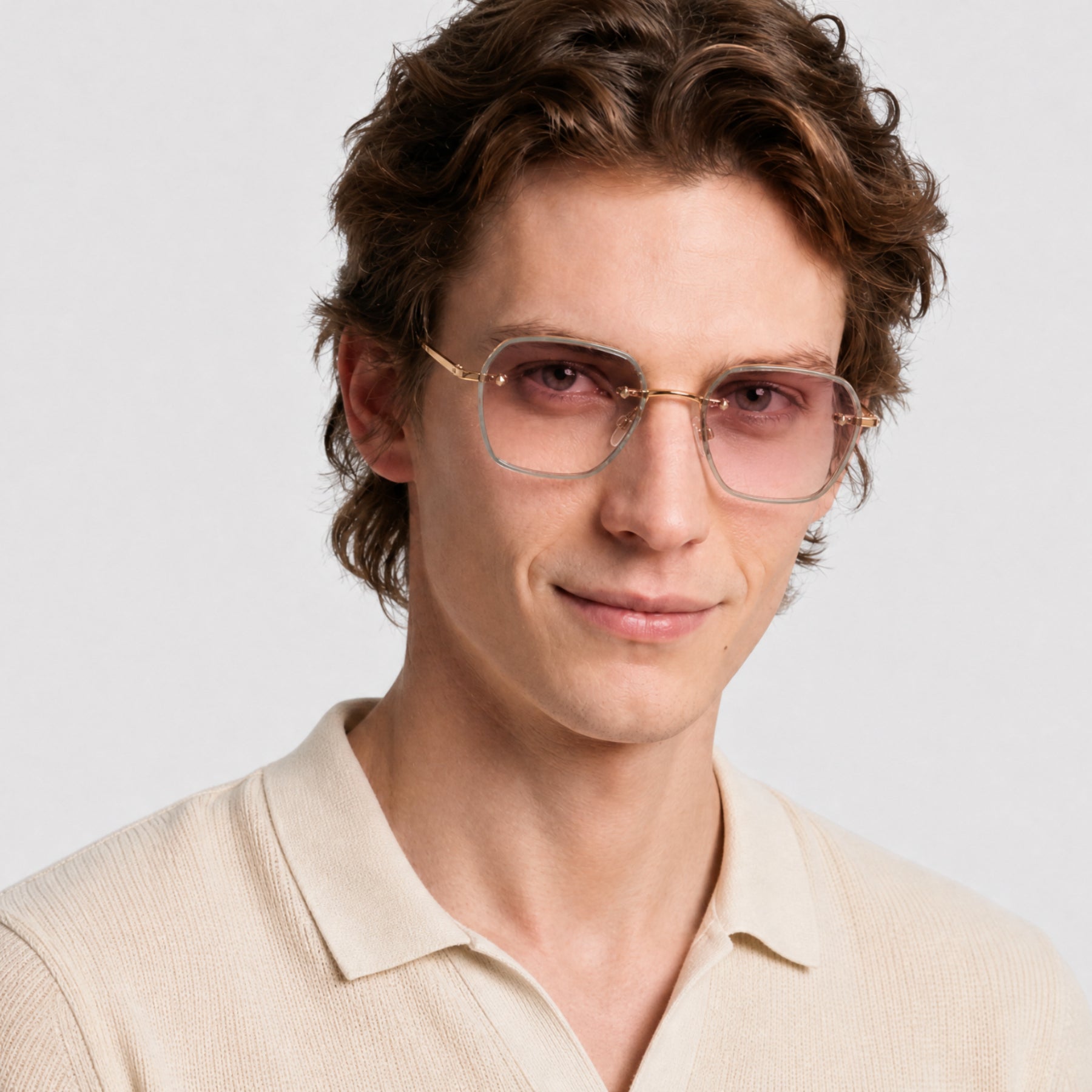 Lunettes de soleil Louie - Shiny Dark Green & Brown