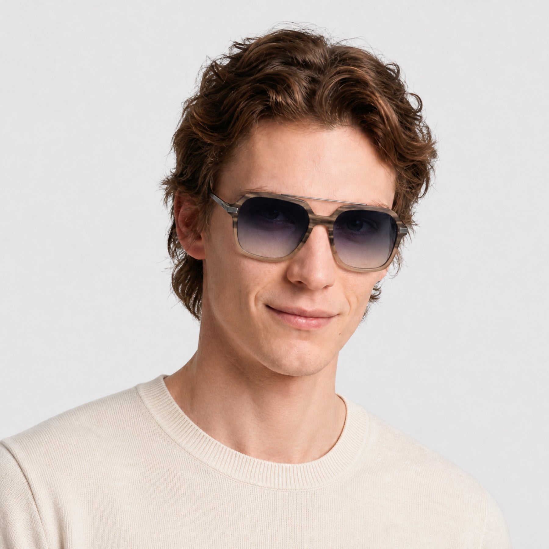 Lunettes de soleil D.Ellis - Brown Horn & Gradient Blue