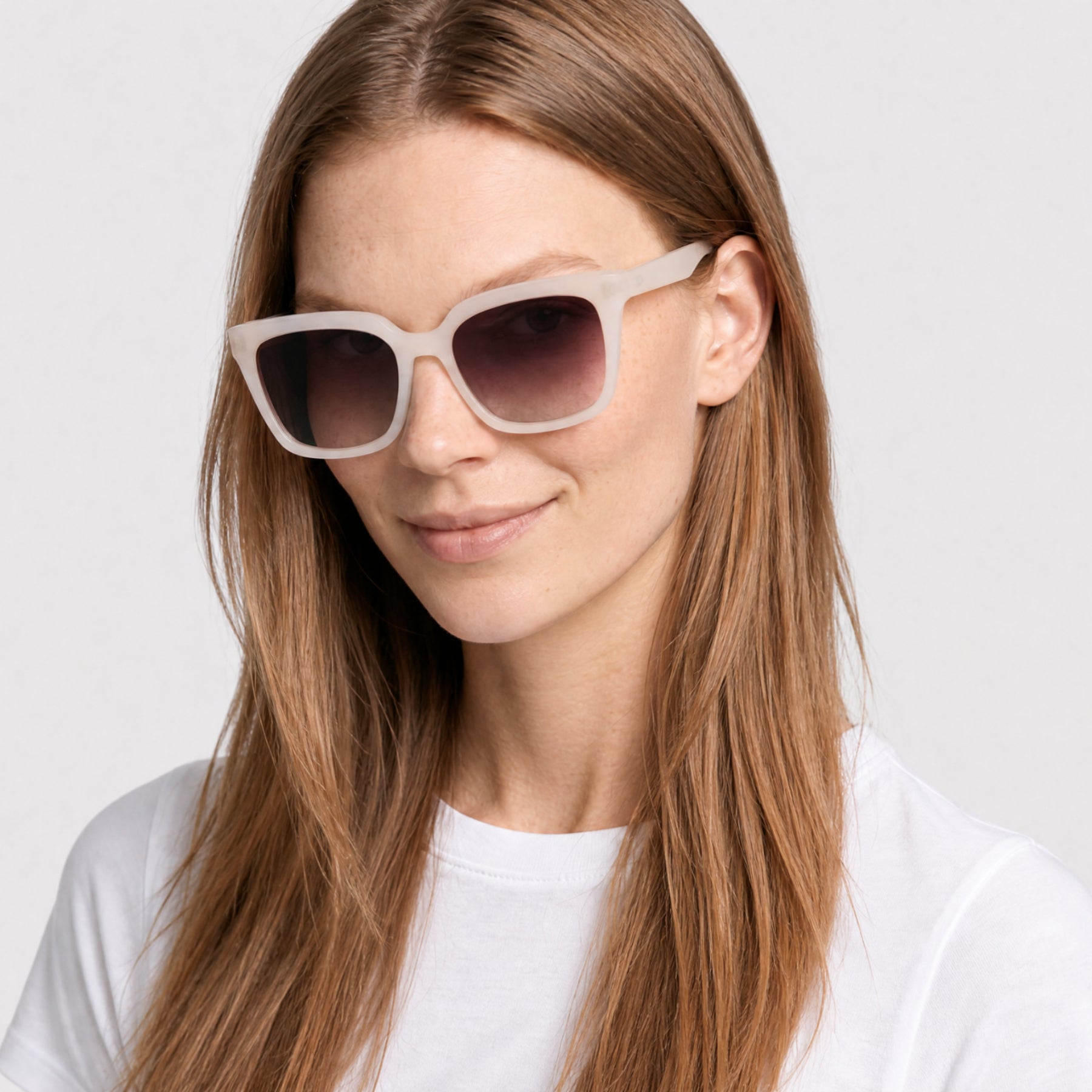 Lunettes de soleil Bolsha - Shiny Pink & Gradient Or Mirror Violet
