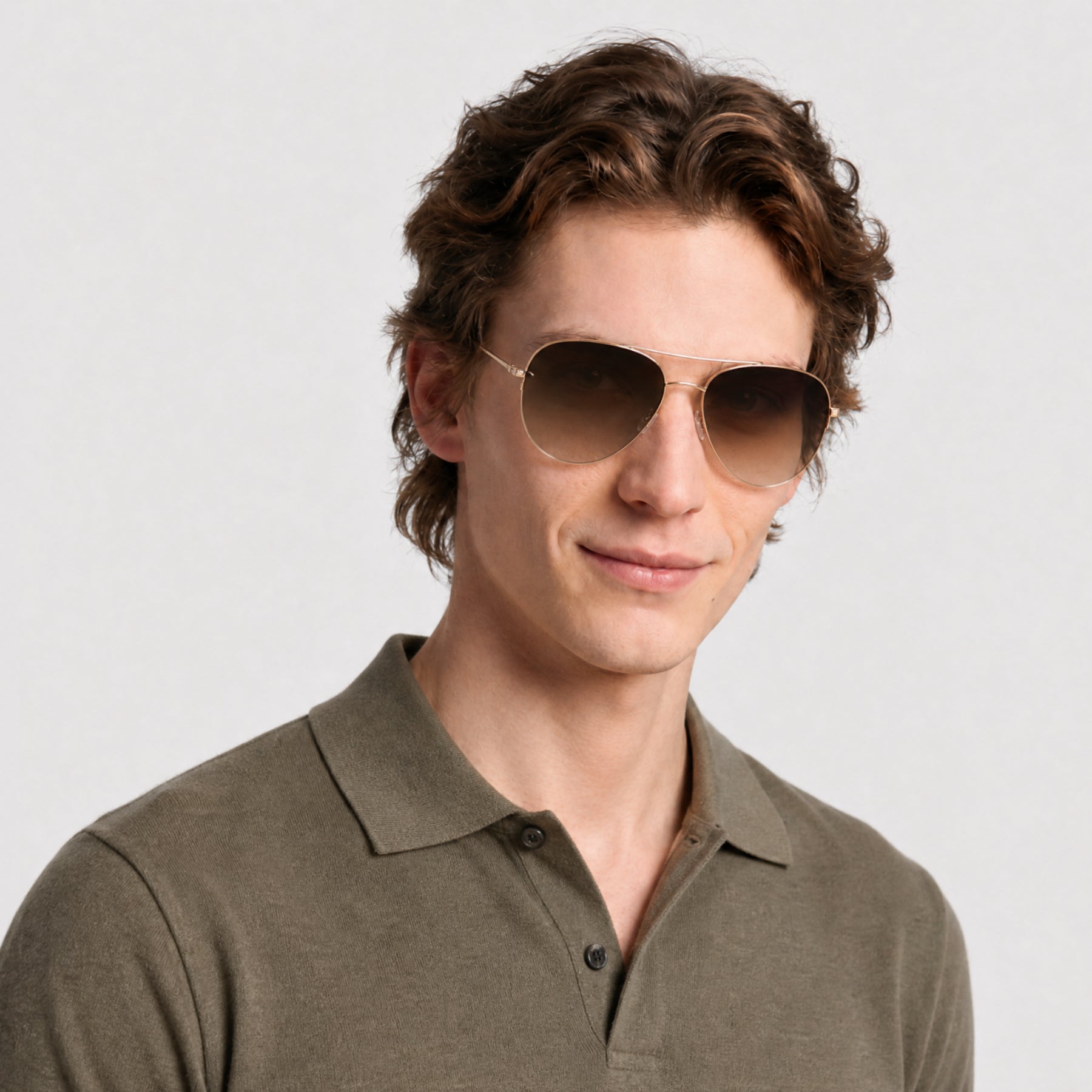 Lunettes de soleil Chevalier - Shiny Endura Gold & Brown