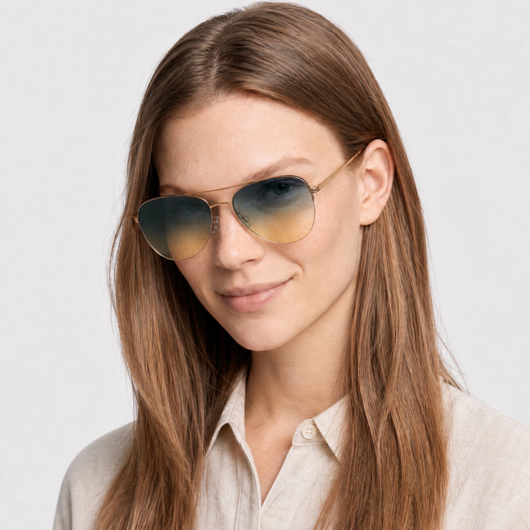 Lunettes de soleil Chevalier - Shiny Endura Gold & Gradient Blue