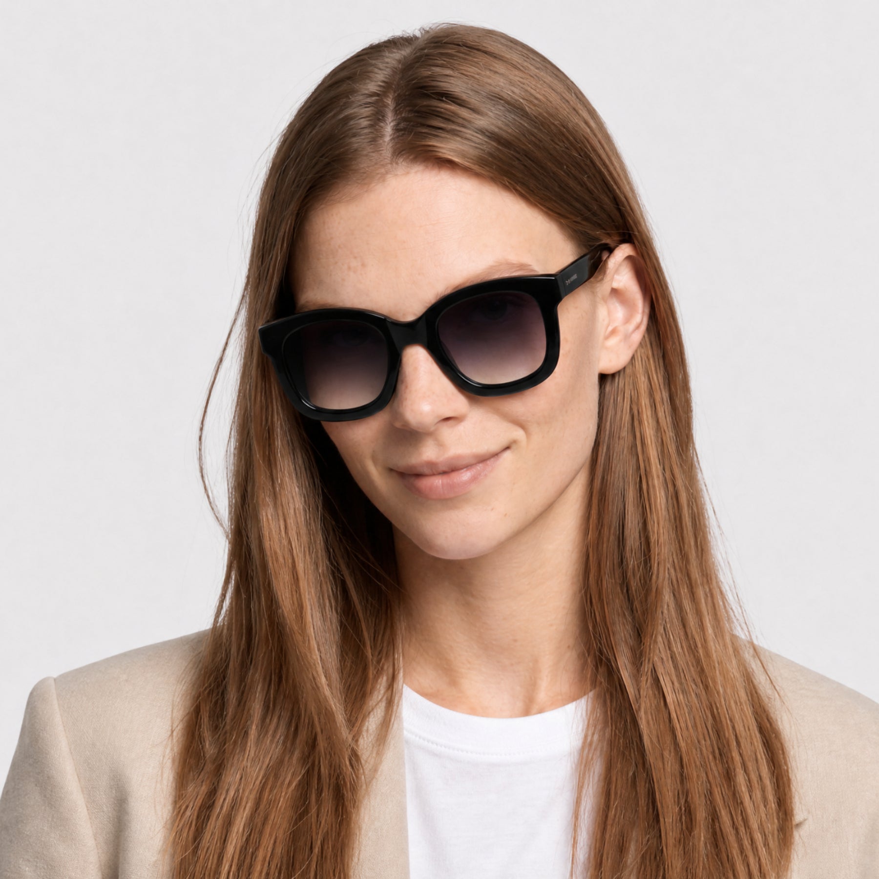 Lunettes de soleil Quannah - Shiny Black & Gradient Smoke