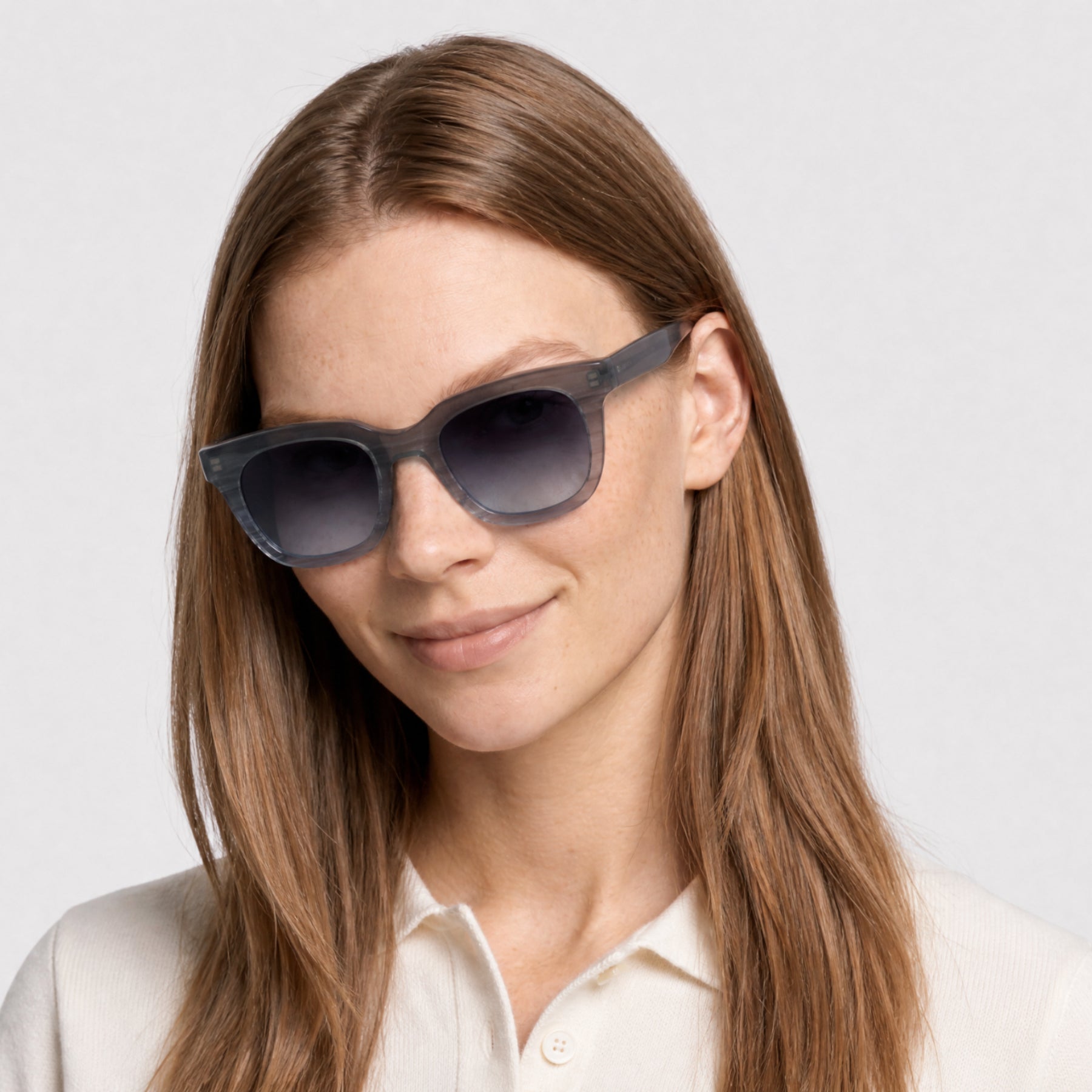 Lunettes de soleil Samo - Shiny Dark Nickeltin & Gradient Blue