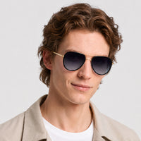 Lunettes de soleil Cani - Shiny Black & Gradient Blue