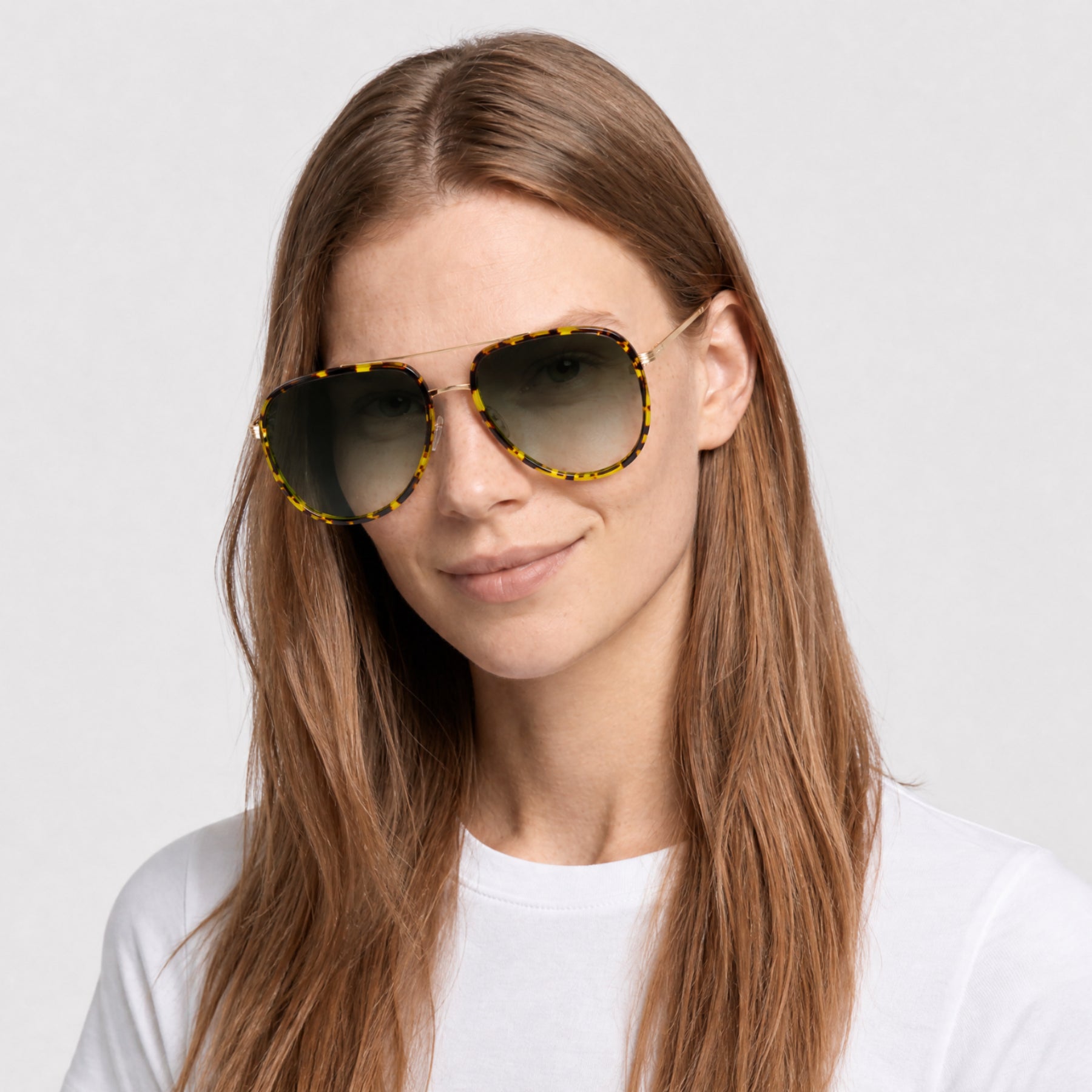 Lunettes de soleil Cani - Dark Havana & Gradient Green