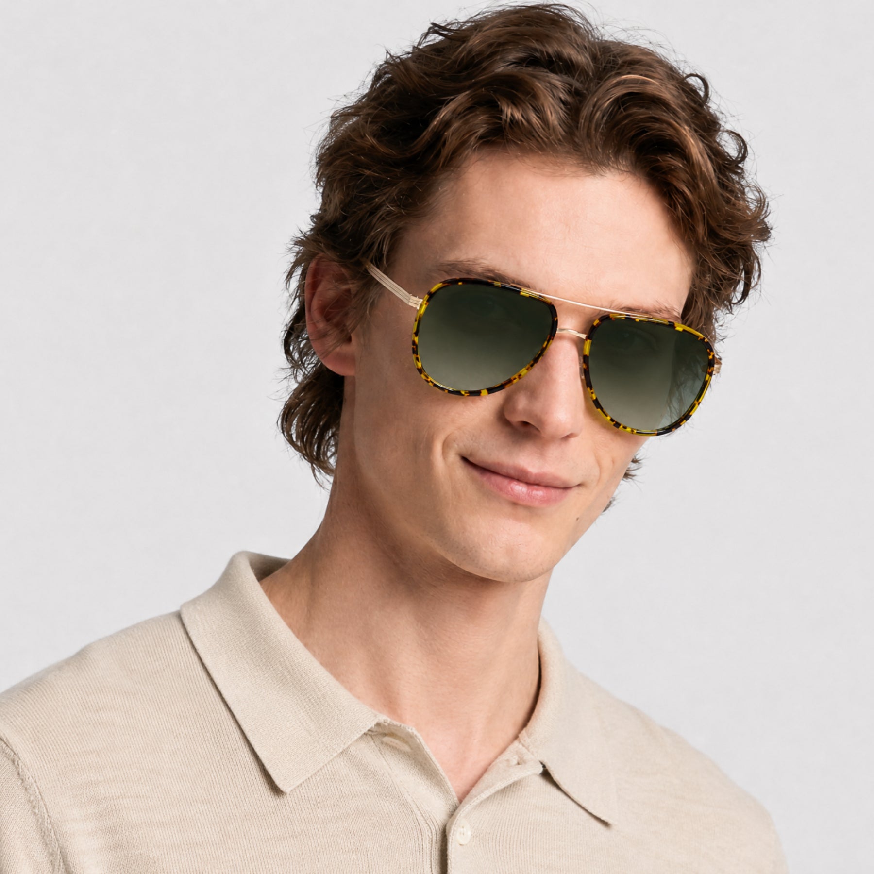 Lunettes de soleil Cani - Dark Havana & Gradient Green