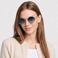 Lunettes de soleil Anamcara - Shiny Rhodium & Gradient Blue