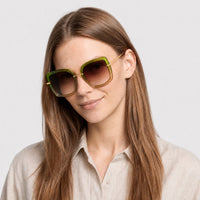 Lunettes de soleil Margret - Light Green & Gradient Brown