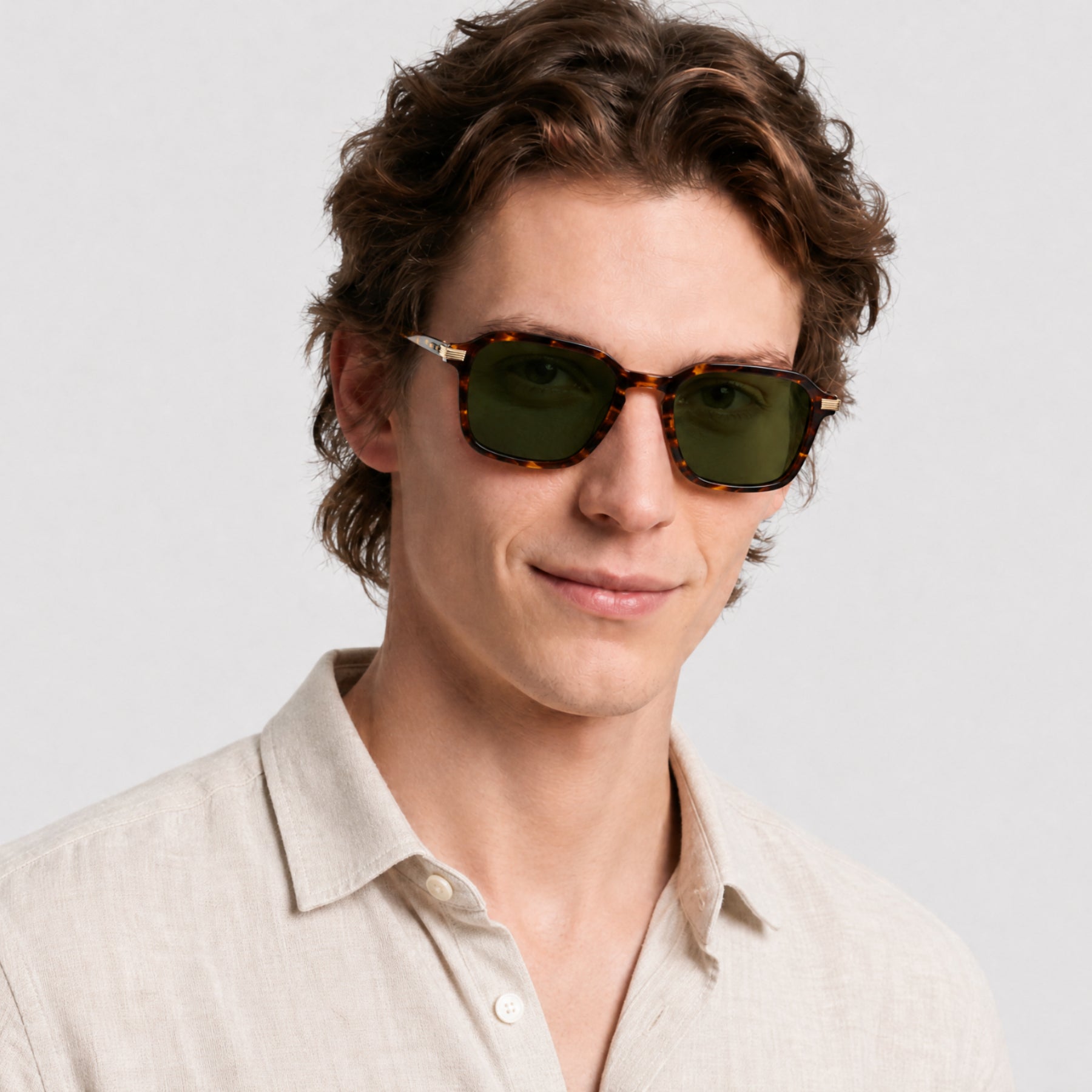 Lunettes de soleil Delon - Dark Havana & Green