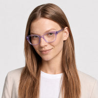 Lucretia Prescription Glasses - Shiny Lilac