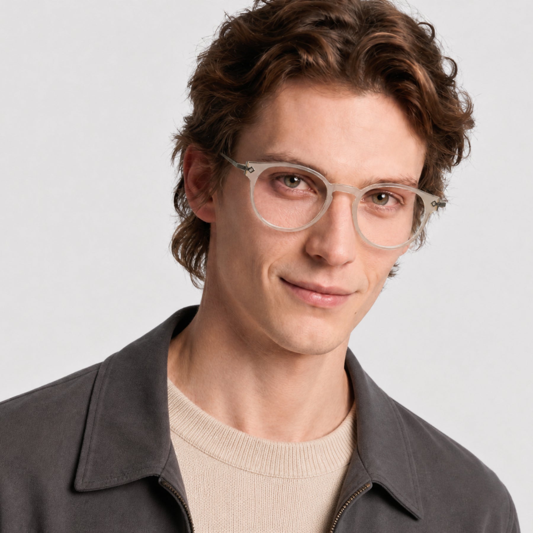 Lunettes de vue Eugene - Shiny Beige
