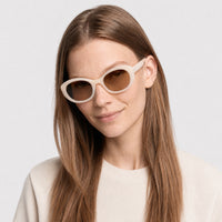 Lunettes de soleil 4G - Ivory & Brown Mirror