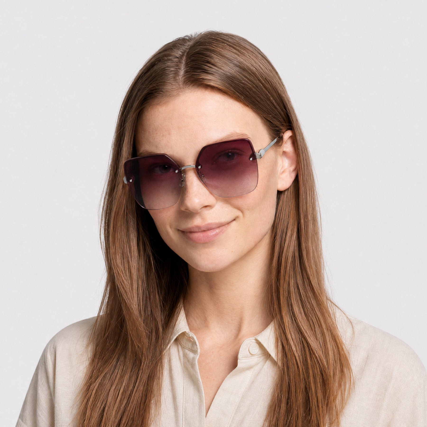 Lunettes de soleil Pearl - Shiny Palladium & Gradient Bordeaux