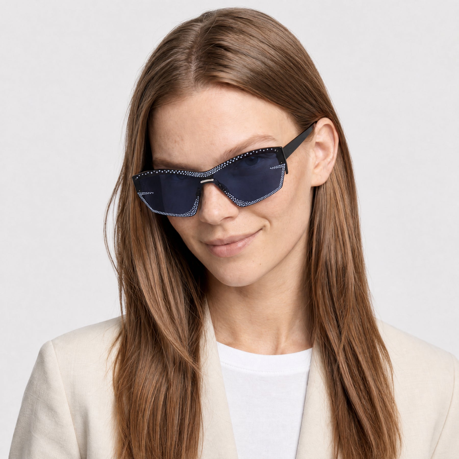 Lunettes de soleil Giv Cut - Shiny Palladium & Blue