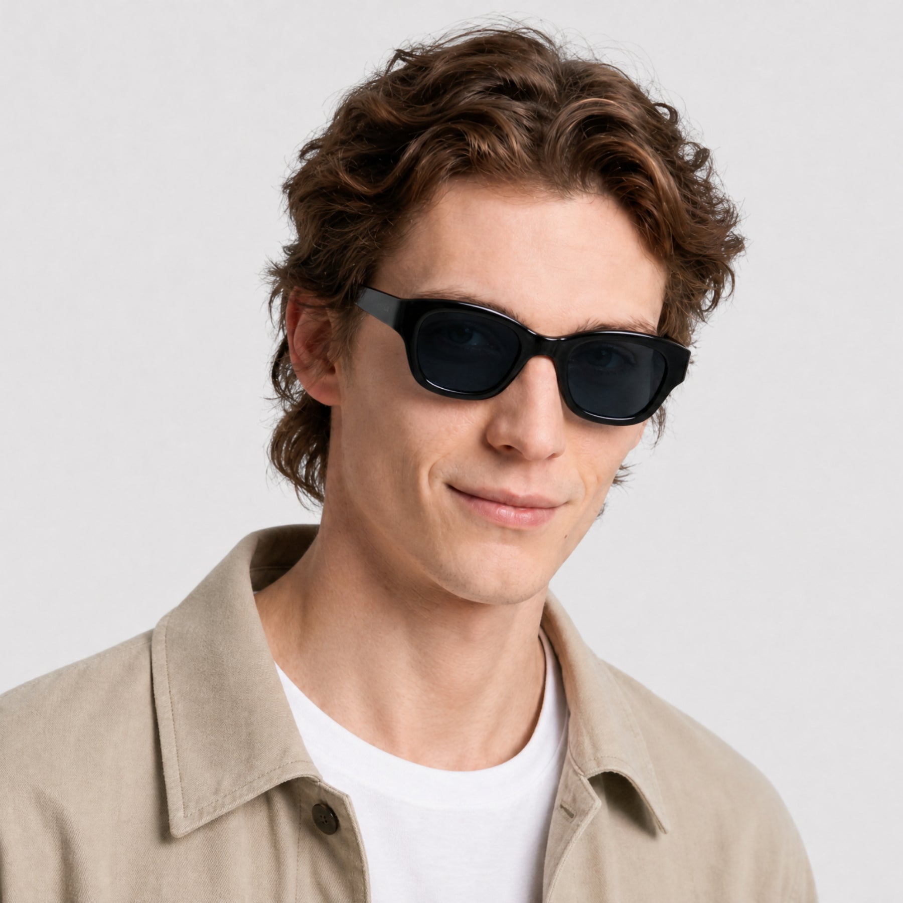 Lunettes de soleil Boke Flower - Shiny Black & Blue