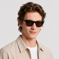Lunettes de soleil Aka - Shiny Black & Brown