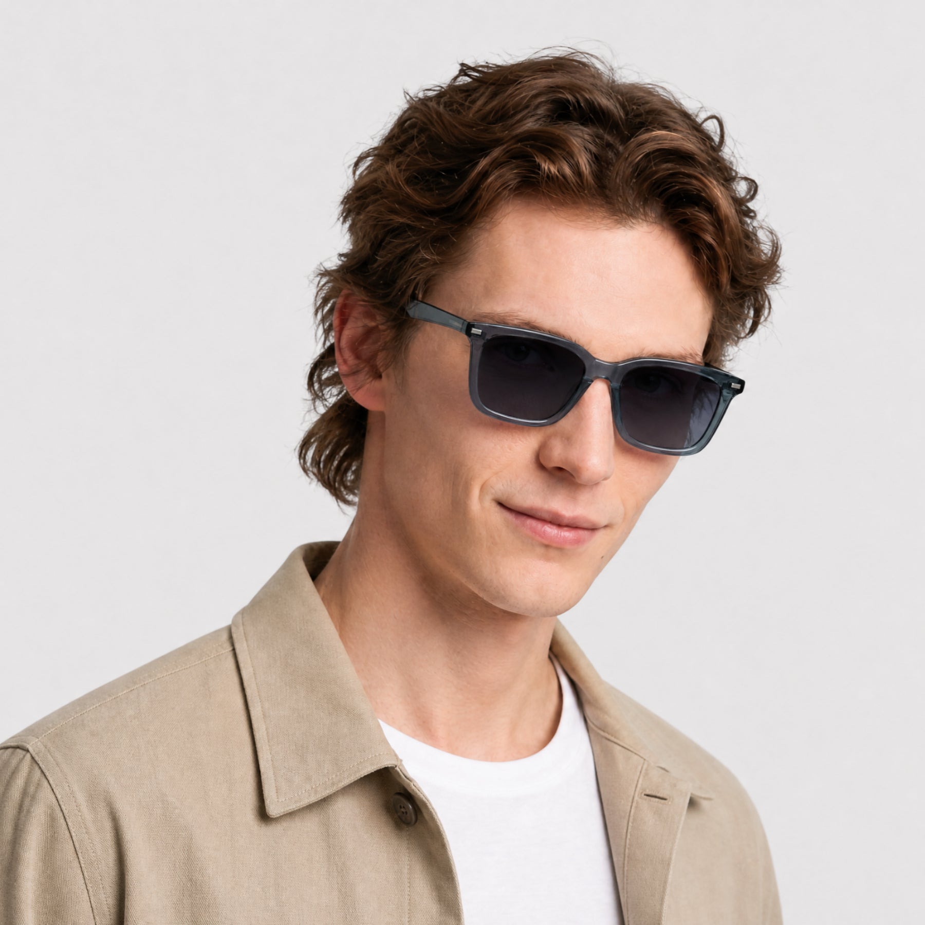 Lunettes de soleil Weave - Shiny Blue & Gradient Smoke