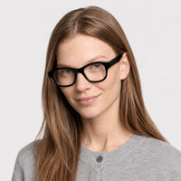 Lunettes de vue 1970 - Shiny Black