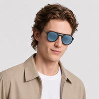 Lunettes de soleil Ice - Matte Black & Blue Polarlynx