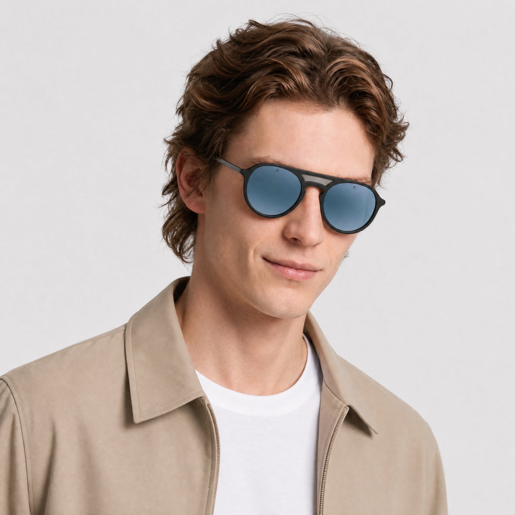 Lunettes de soleil Ice - Matte Black & Blue Polarlynx