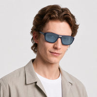Lunettes de soleil Racing - Matte Blue & Pure Grey Silver Mirror