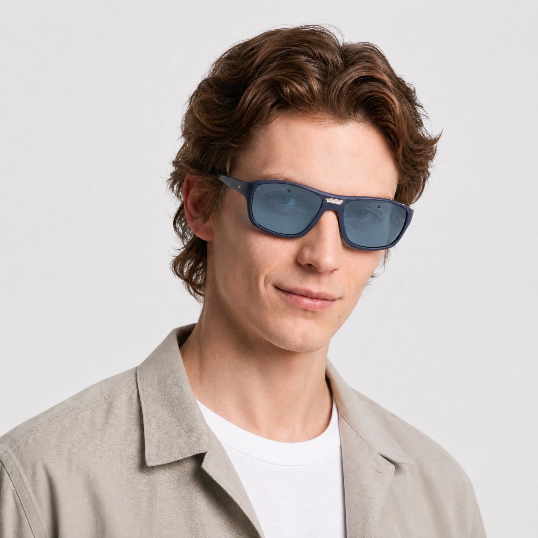 Lunettes de soleil Racing - Matte Blue & Pure Grey Silver Mirror