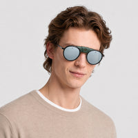 Lunettes de soleil Glacier - Matte Black & Pure Grey Silver Mirror