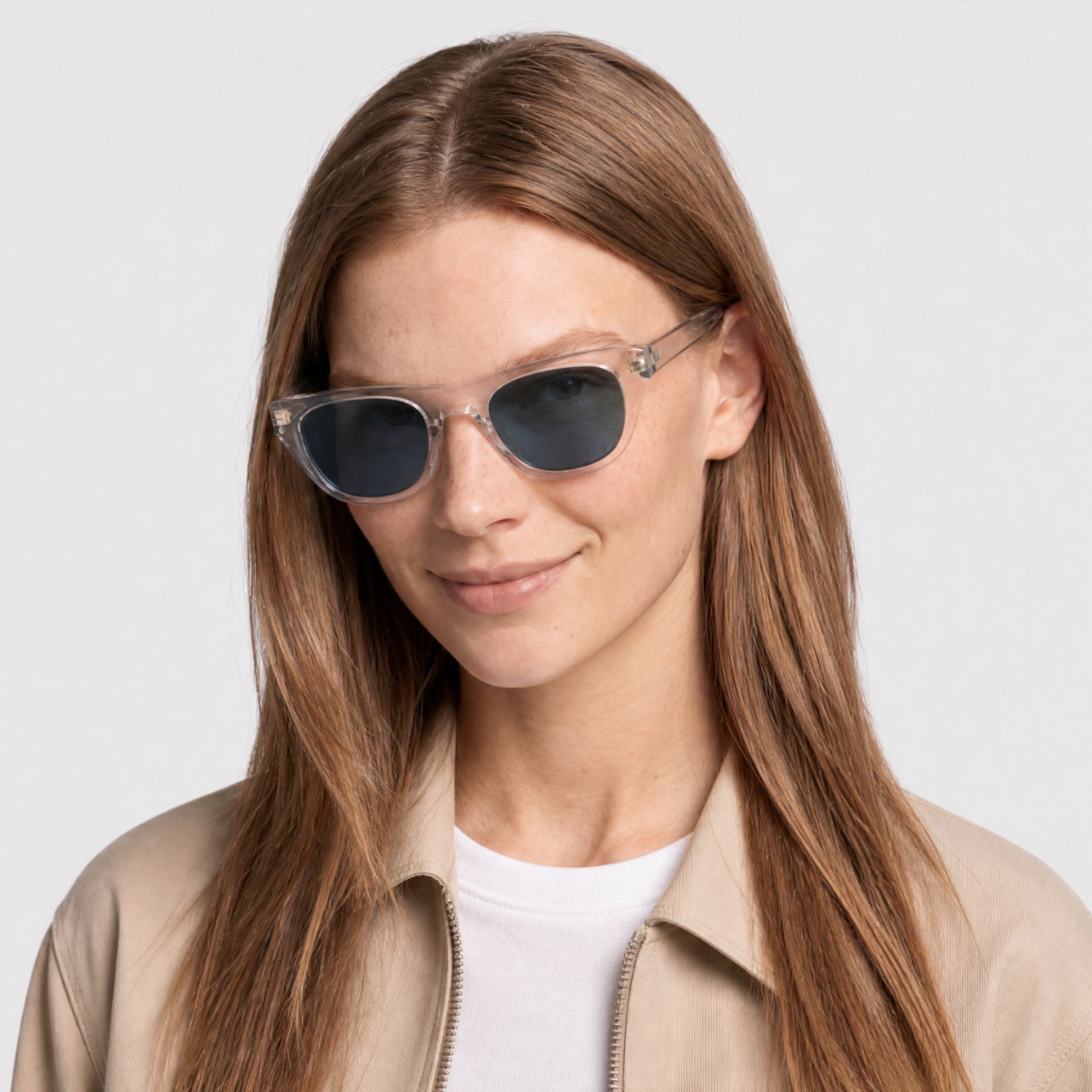Lunettes de soleil Belvedere 07 - Shiny Beige & Blue Mirror