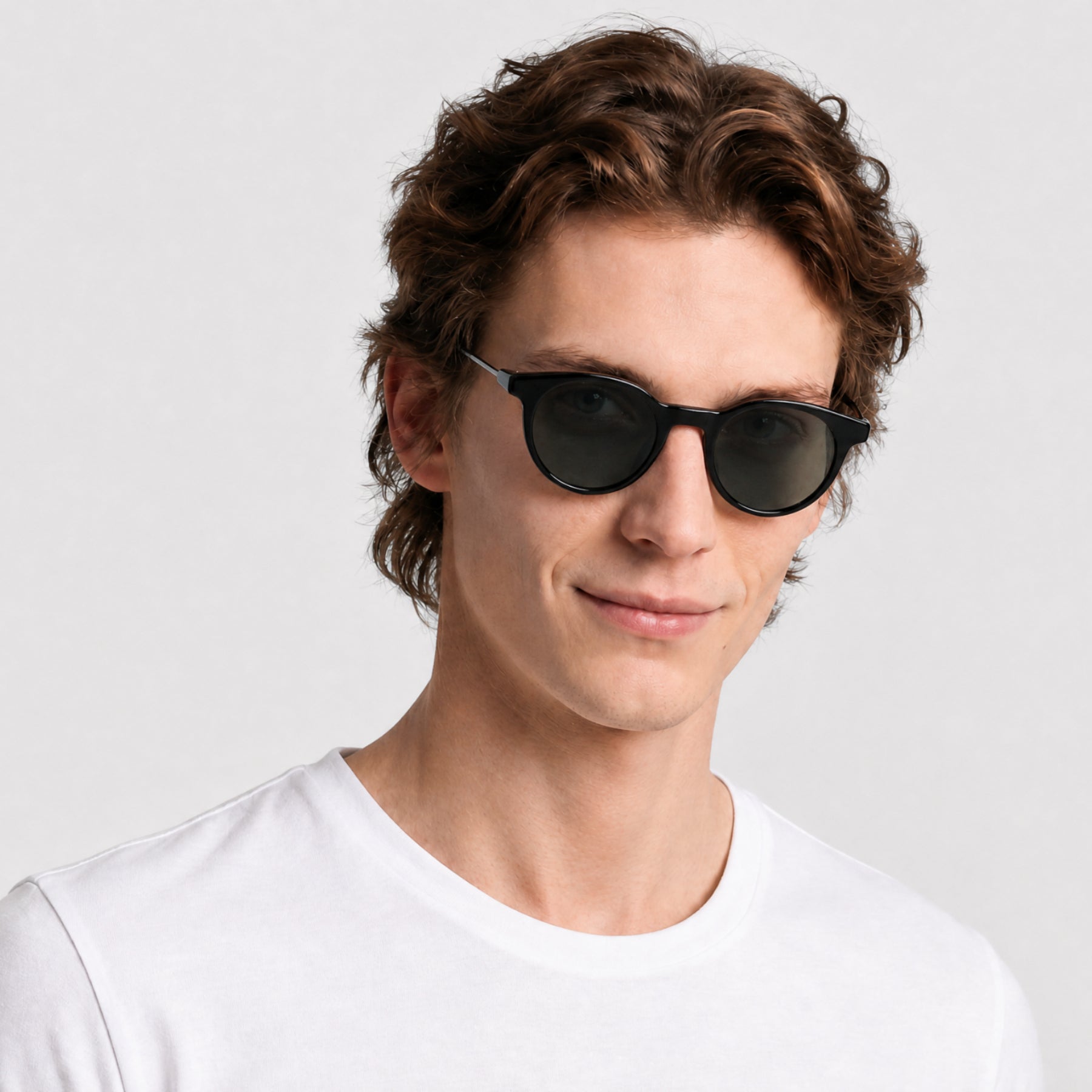 Lunettes de soleil Alpine 01 - Shiny Black & Smoke Polarized