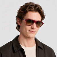Lunettes de soleil Alpine 02 - Shiny Red & Brown Mirror