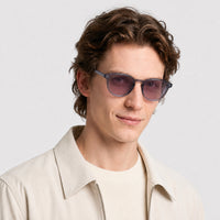 Lunettes de soleil Belvedere 08 - Grey & Gradient Or Mirror Violet