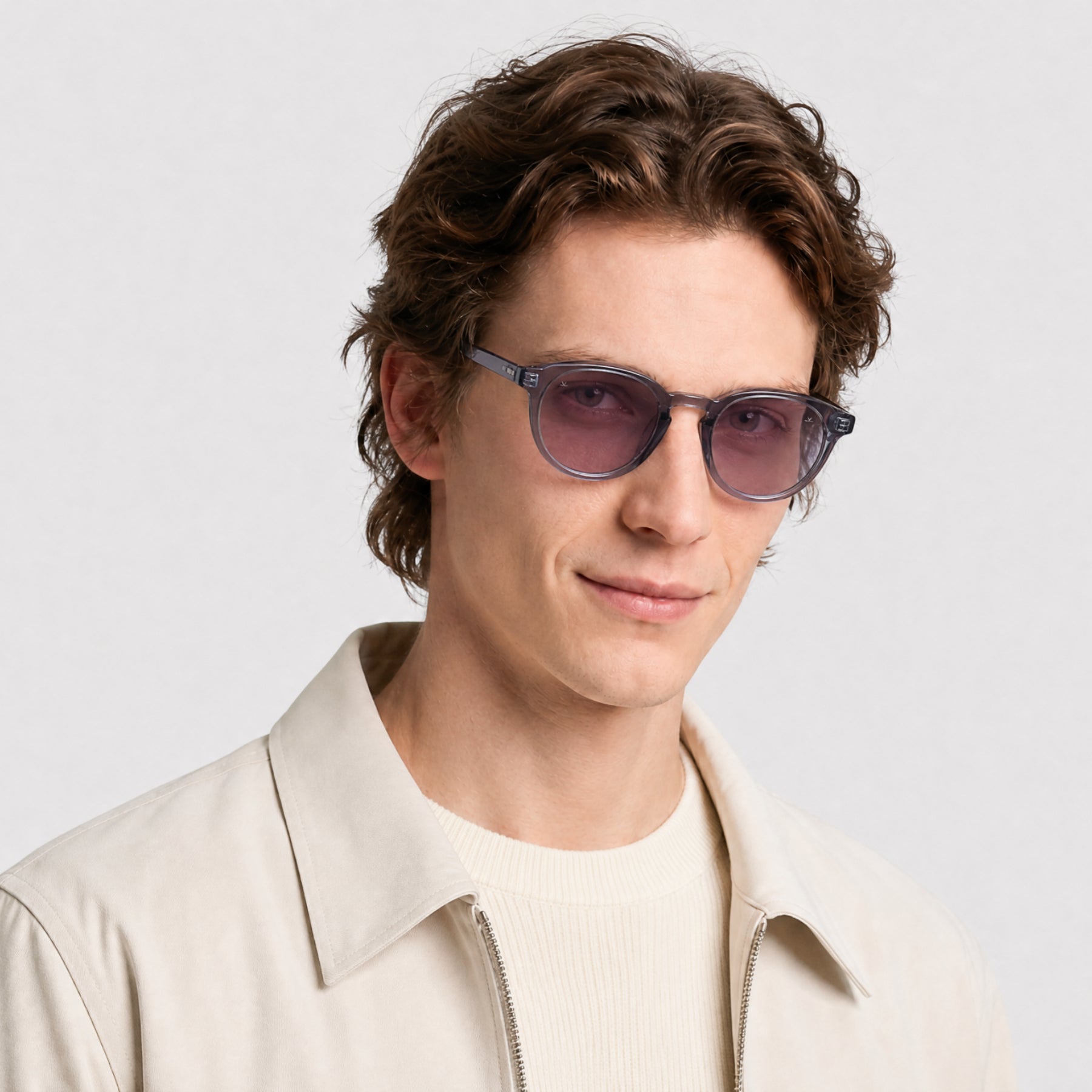 Lunettes de soleil Belvedere 08 - Grey & Gradient Or Mirror Violet