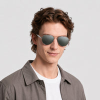 Lunettes de soleil Horizon 03 - Shiny Gumetal & Smoke Mirror