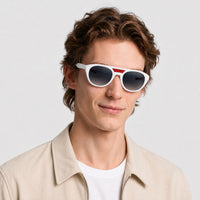 Lunettes de soleil Ice 04 - White & Blue Mirror