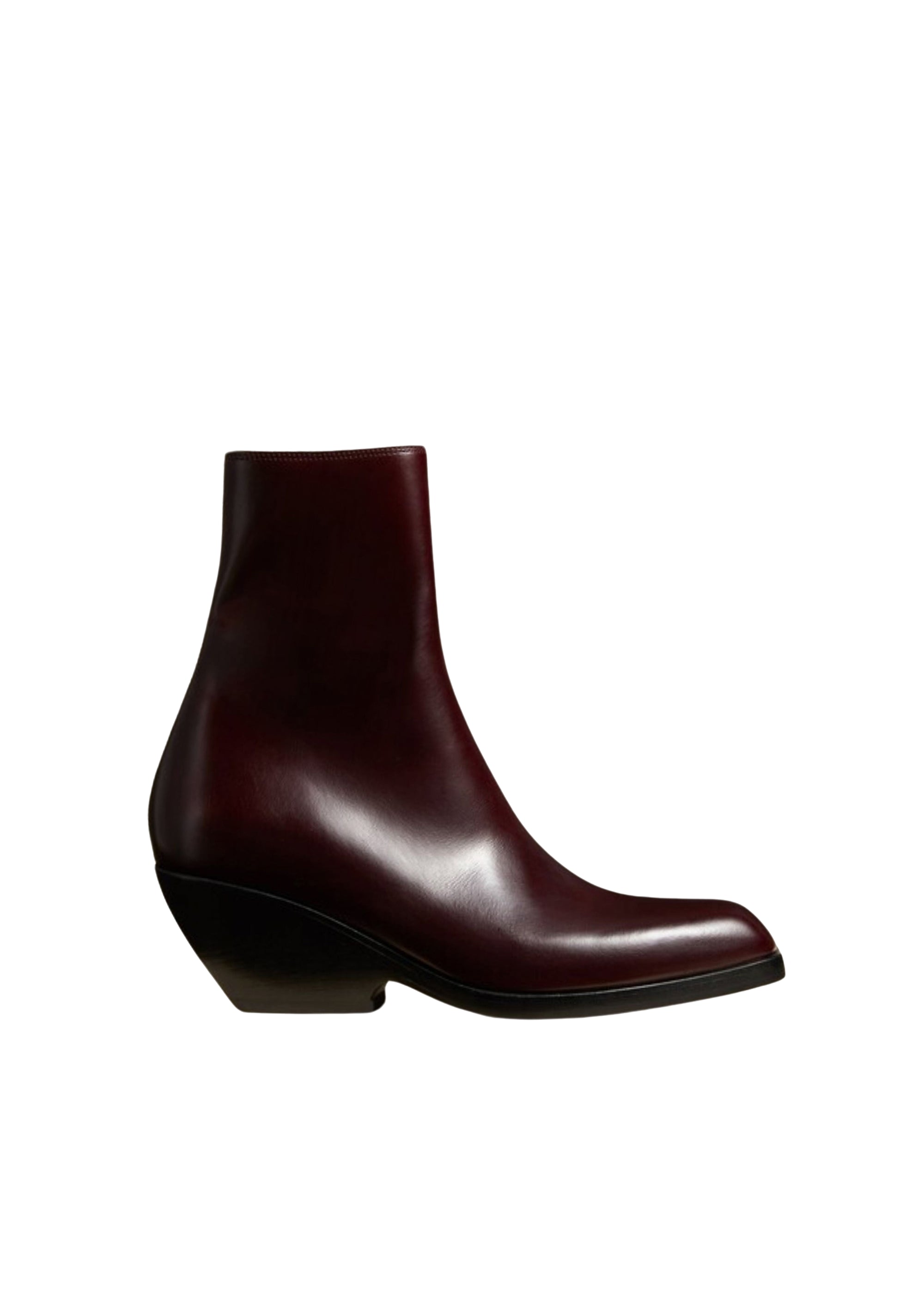 Hooper ankle boot in leather - Deep Wine