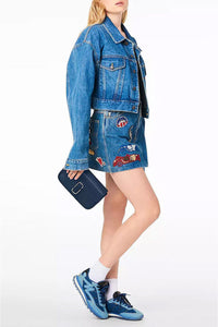 Sac à bandoulière en cuir - Blue Sea